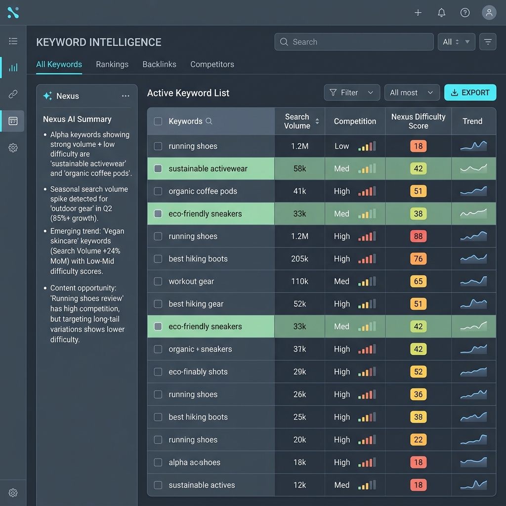 Nexus Keyword Intelligence